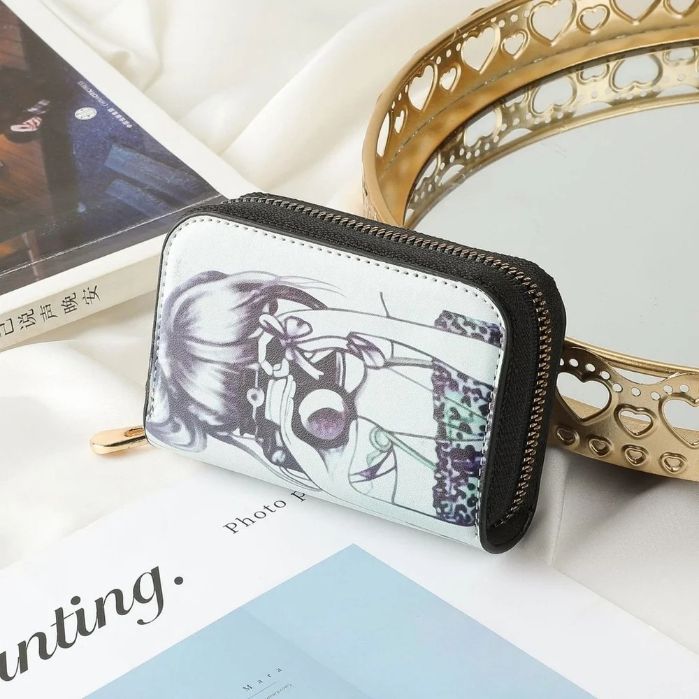 Women's Zipper Wallet Girl With Camera